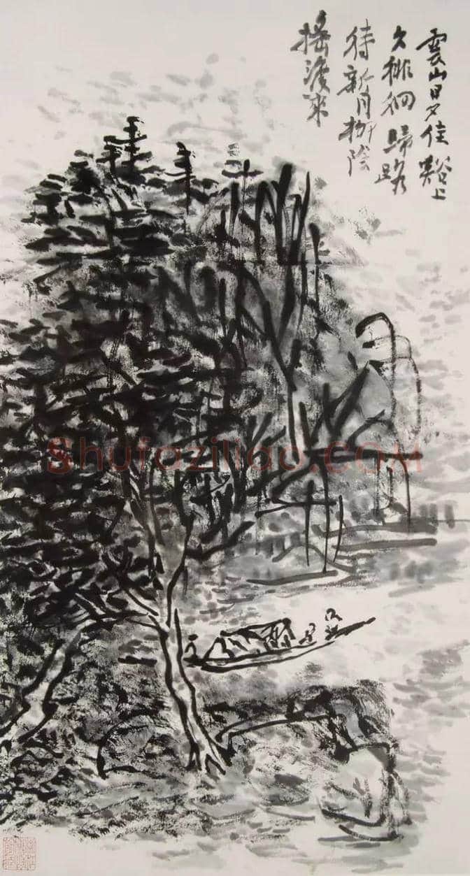 黄宾虹绘画技法丨对积墨表现技法的极致追求 | 书画文摘