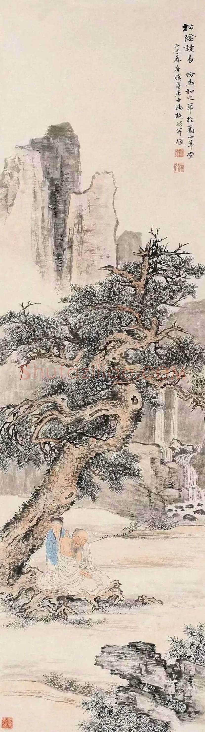 冯超然人物画高士图欣赏 | 书画资料