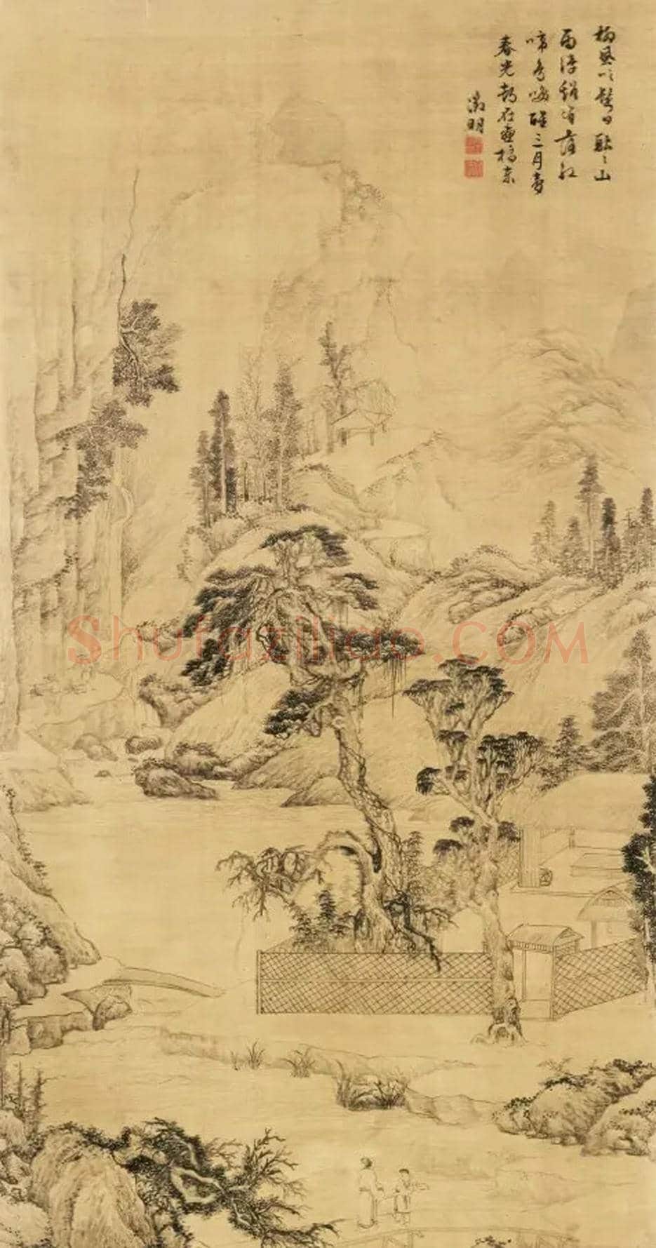文徵明《携琴访友图》欣赏 | 书画百科