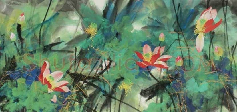 袁运甫荷花作品欣赏 | 书画讲解