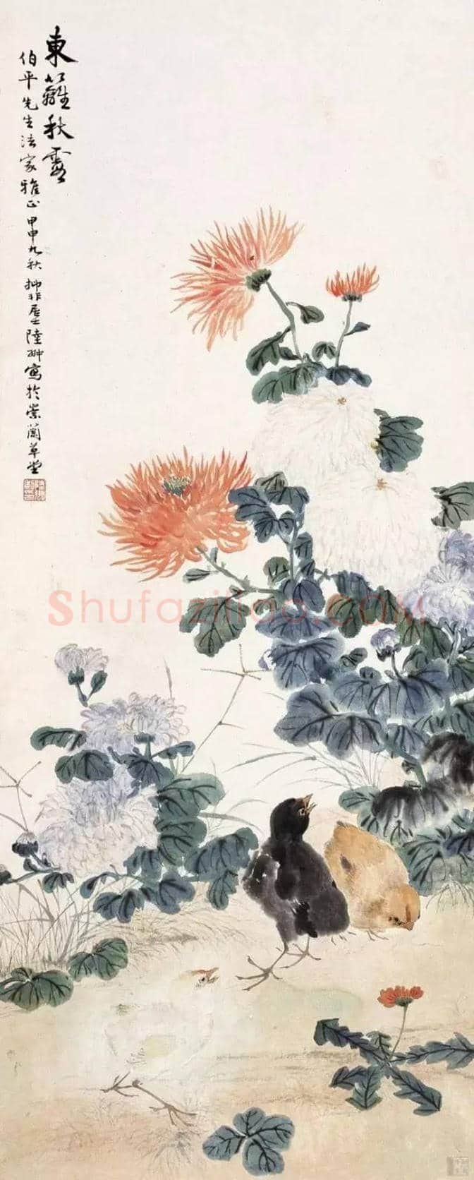 近现代名家画菊48幅！（值得收藏） | 书画知识
