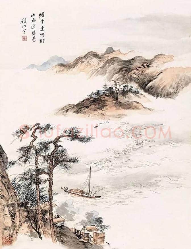 启功老师吴镜汀的山水画,堪称一流 | 书画文摘