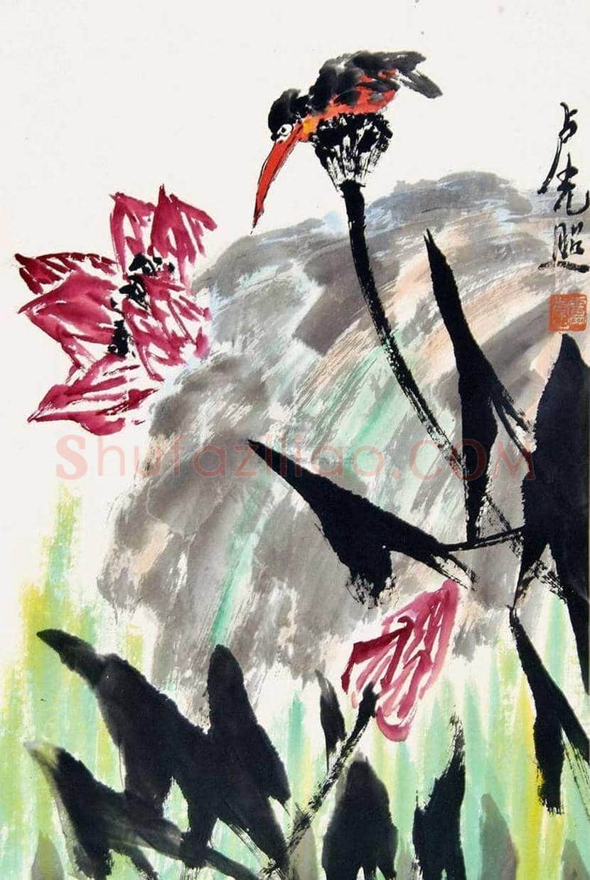 卢光照国画荷花作品欣赏 | 书画学堂