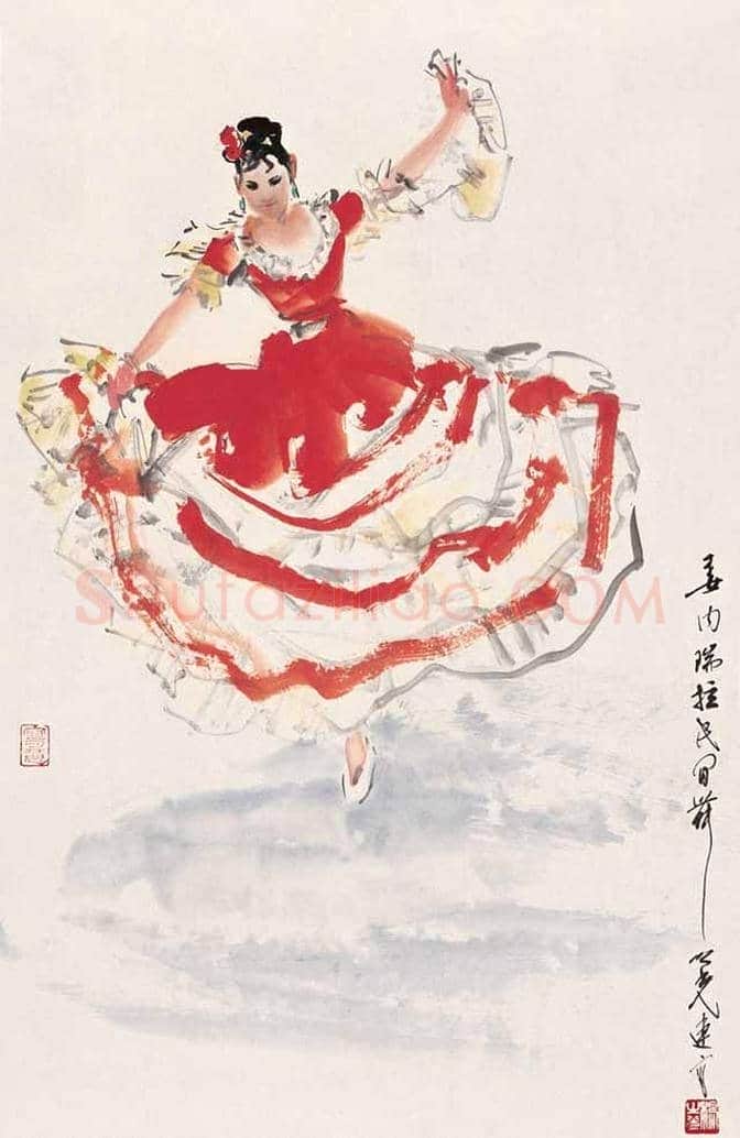 杨之光、阿老舞蹈人物画，各有千秋！ | 书画知识