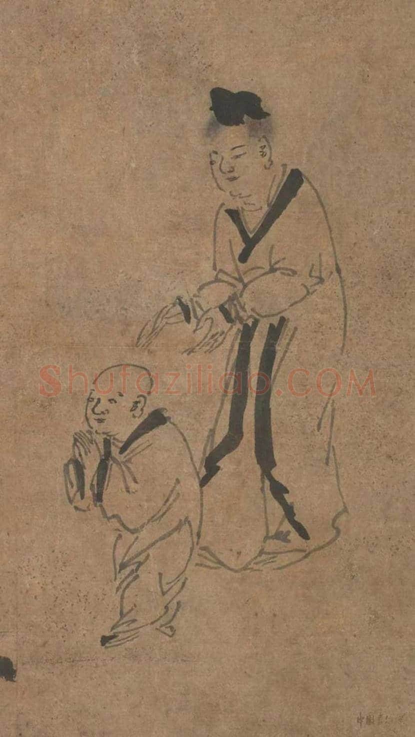 元因陀罗《五祖再来图》欣赏 | 书画讲解