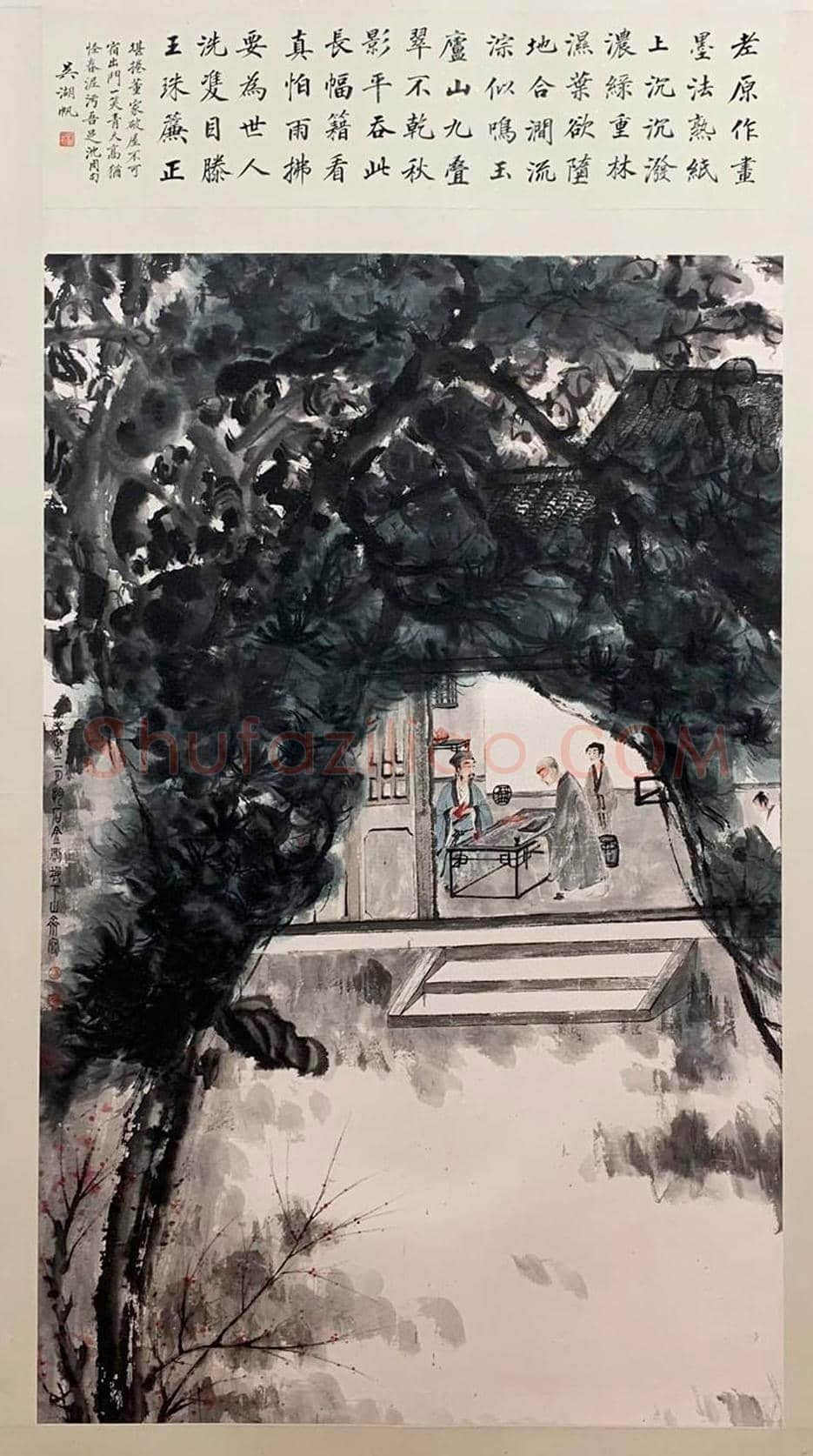 傅抱石《萧翼赚兰亭图》,传世经典! | 国画作品