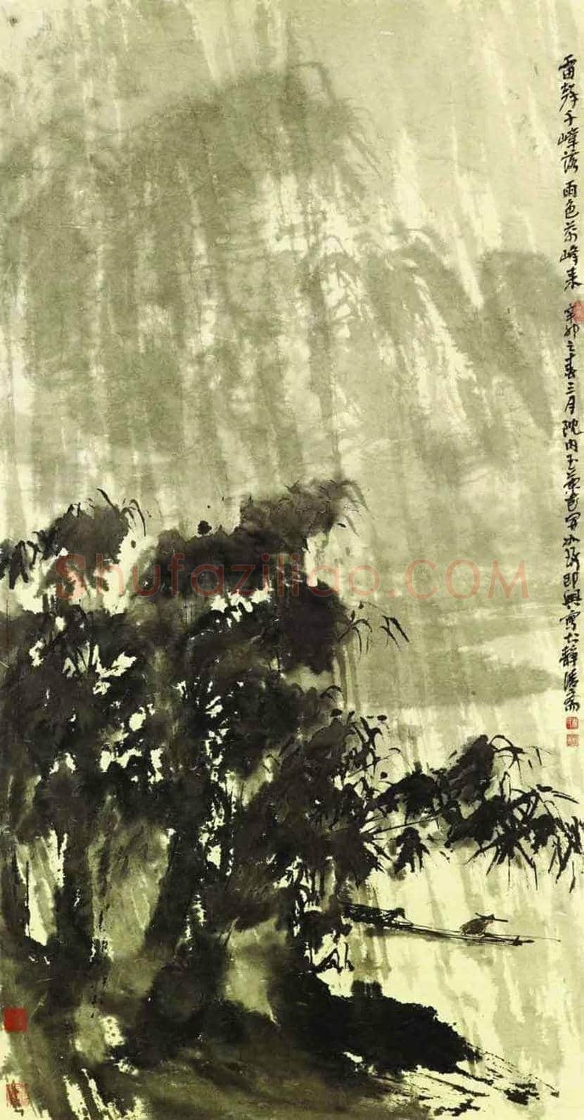 傅抱石等国画名家画里的「雨声」 | 书画常识