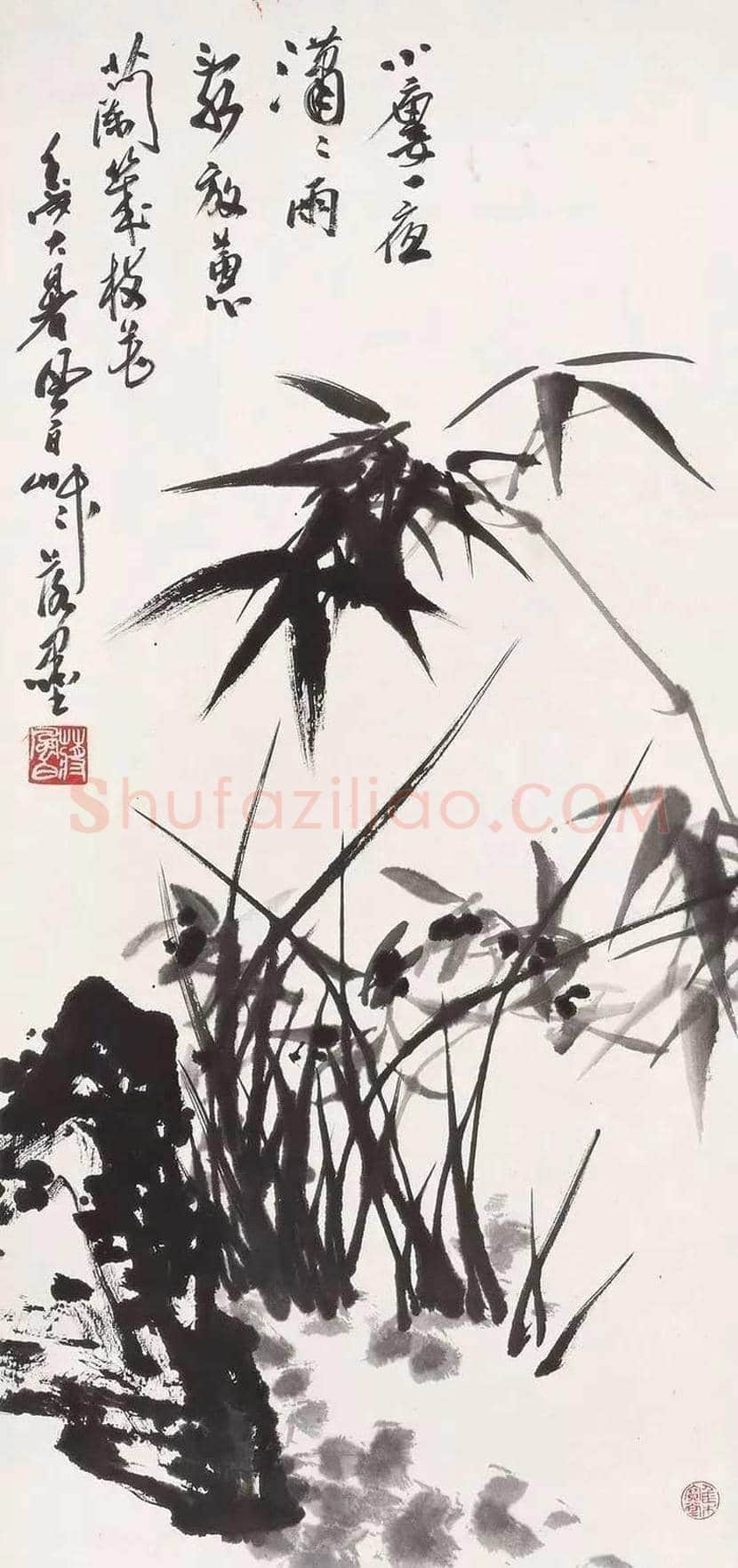 蒋风白兰竹作品欣赏 | 书画讲解