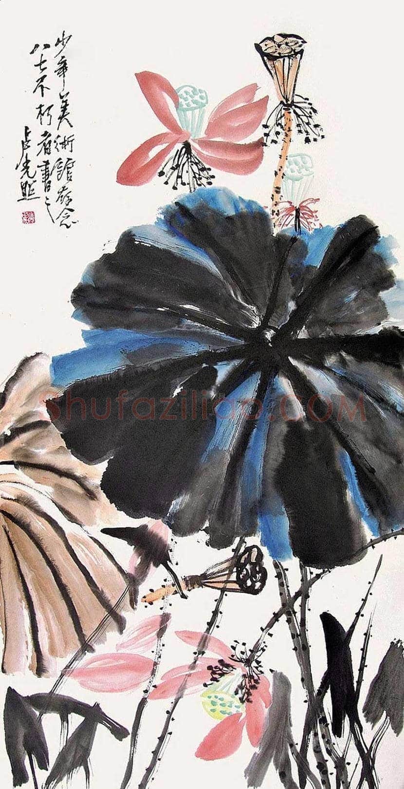 卢光照国画荷花作品欣赏 | 书画学堂