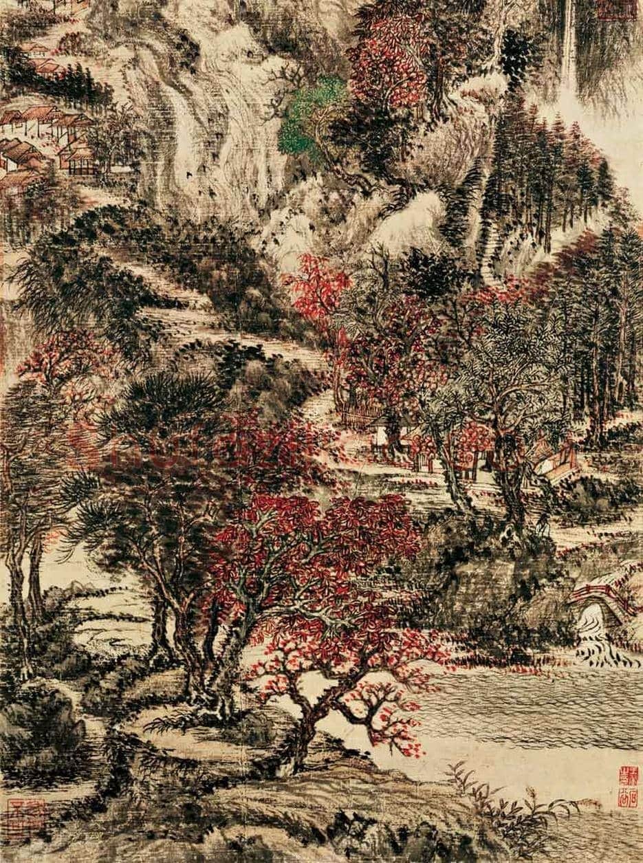 王翬传世名作《溪山红树图》赏析 | 书画知识
