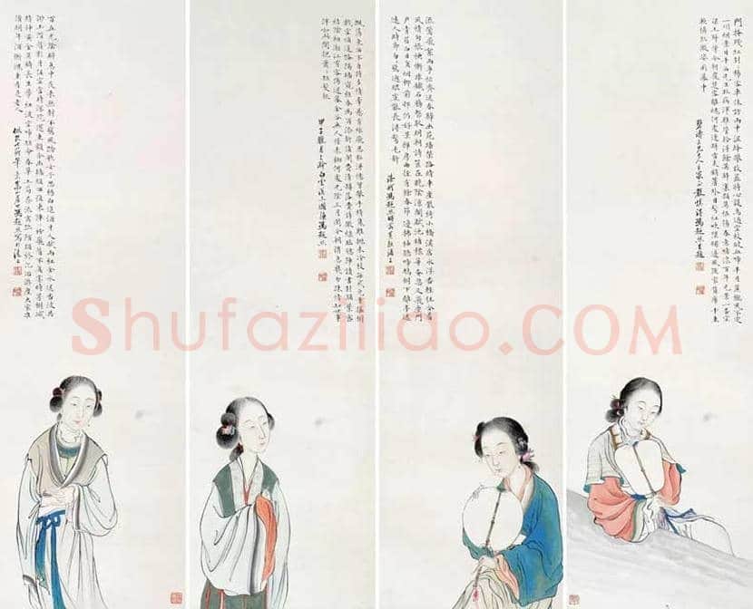 冯超然仕女画欣赏 | 书画常识