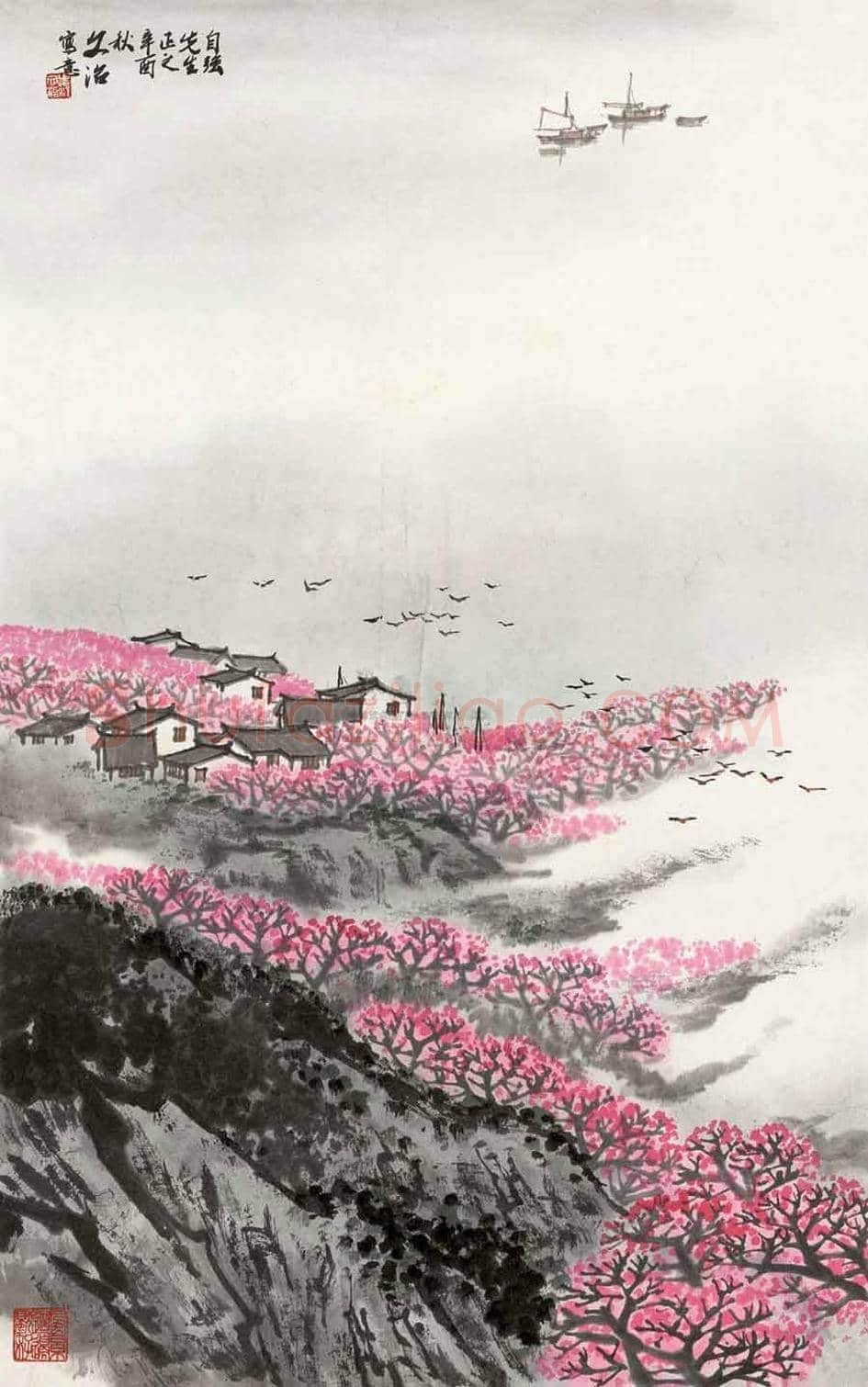 宋文治江南春色系列作品，太美了！ | 书画常识