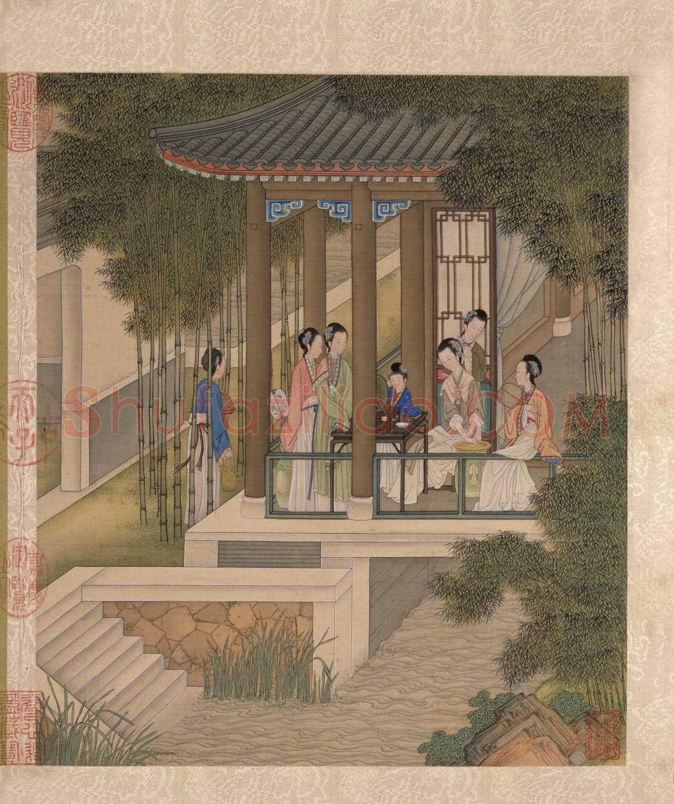 陈枚《月曼清游图册》欣赏 | 传世国画赏析