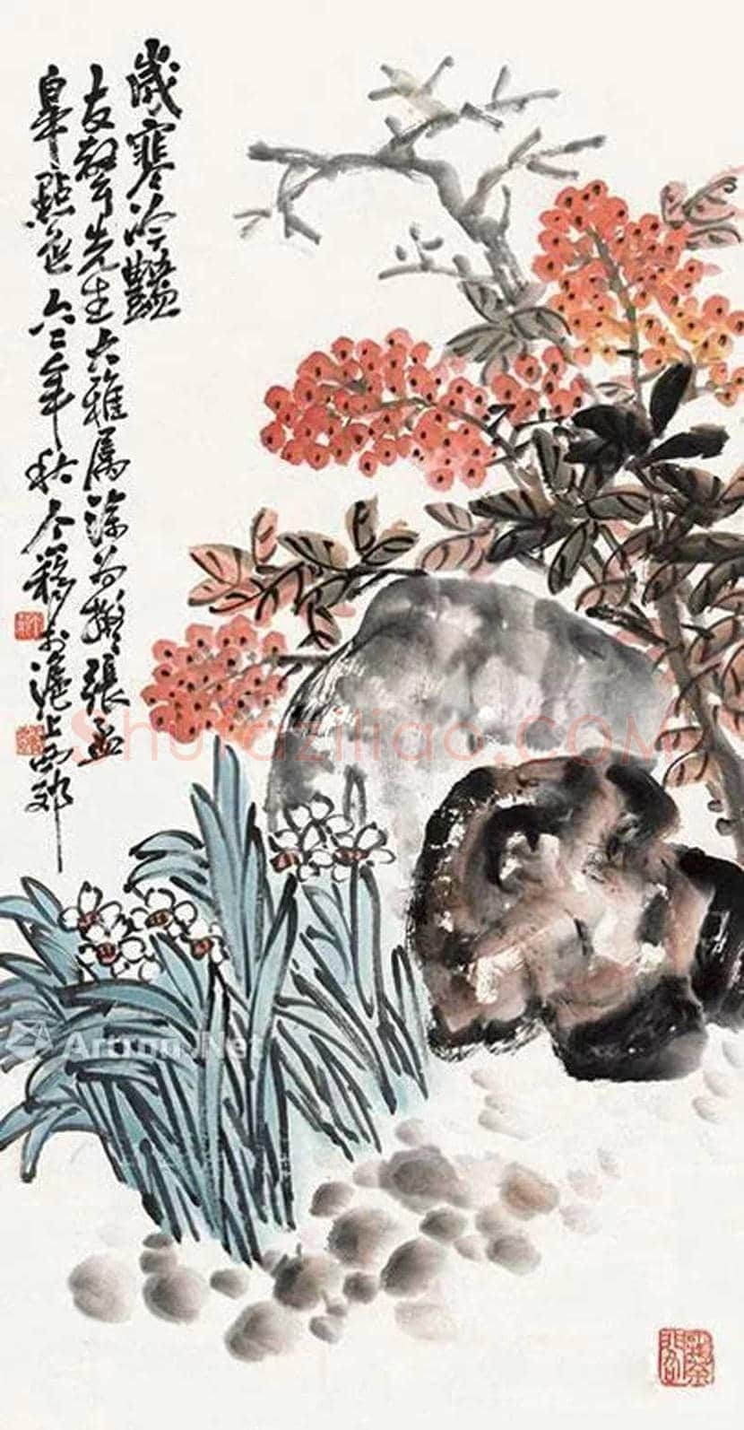 王个簃花鸟画作品欣赏 | 书画文摘