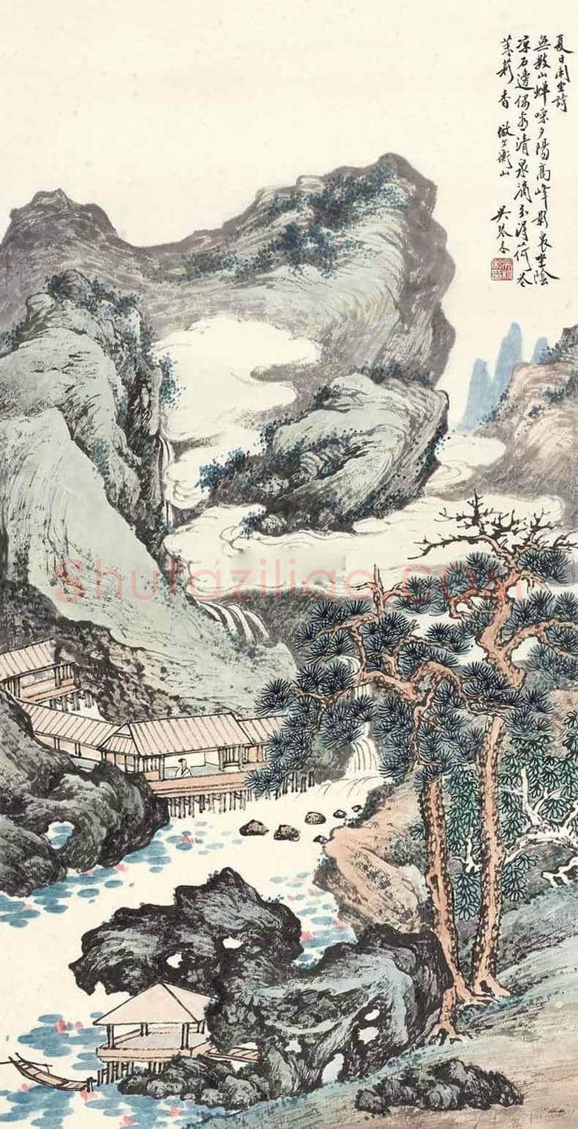 吴琴木山水画作品欣赏 | 书画讲解