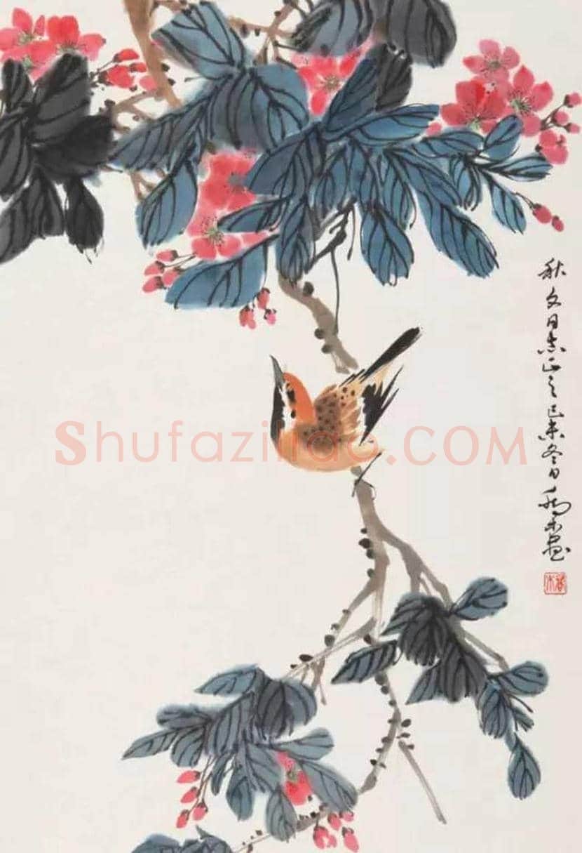 乔木花鸟作品欣赏 | 书画百科