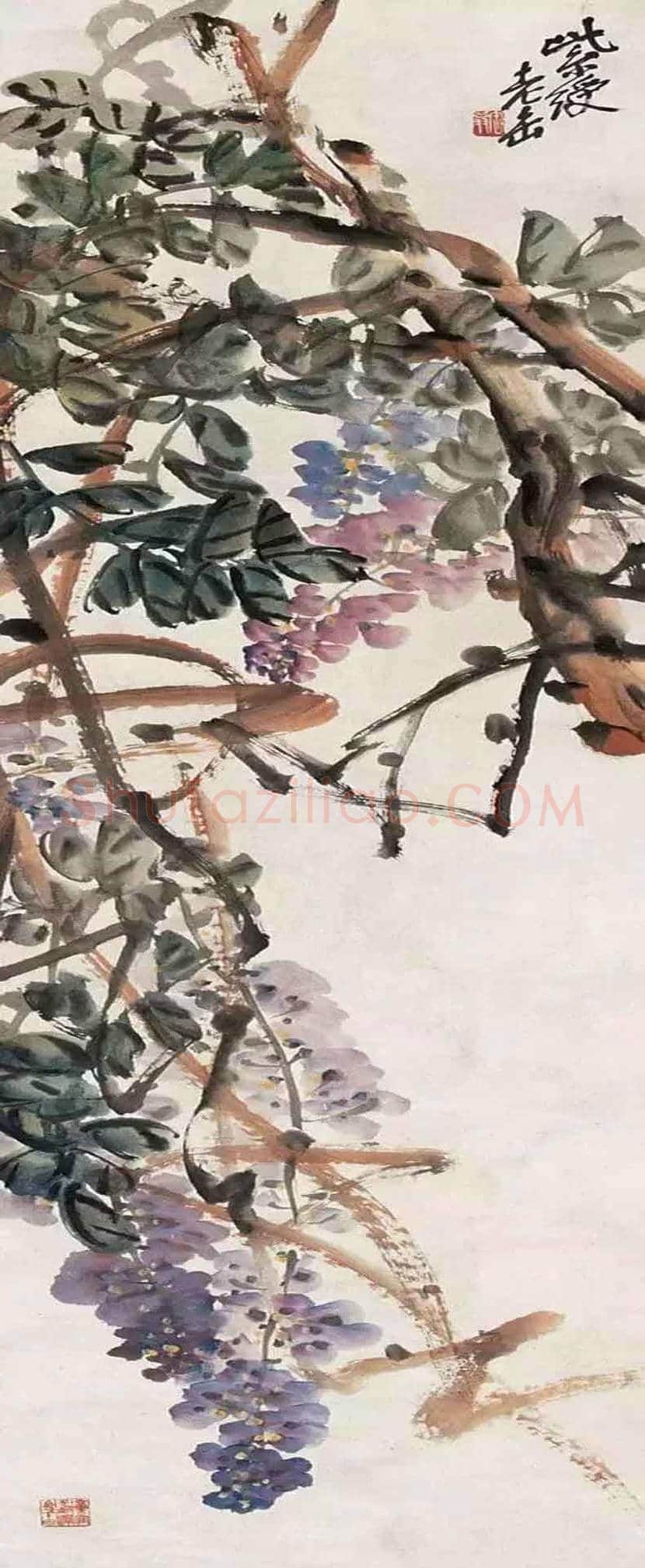 吴昌硕笔下的紫藤,就是在写狂草! | 书画学堂