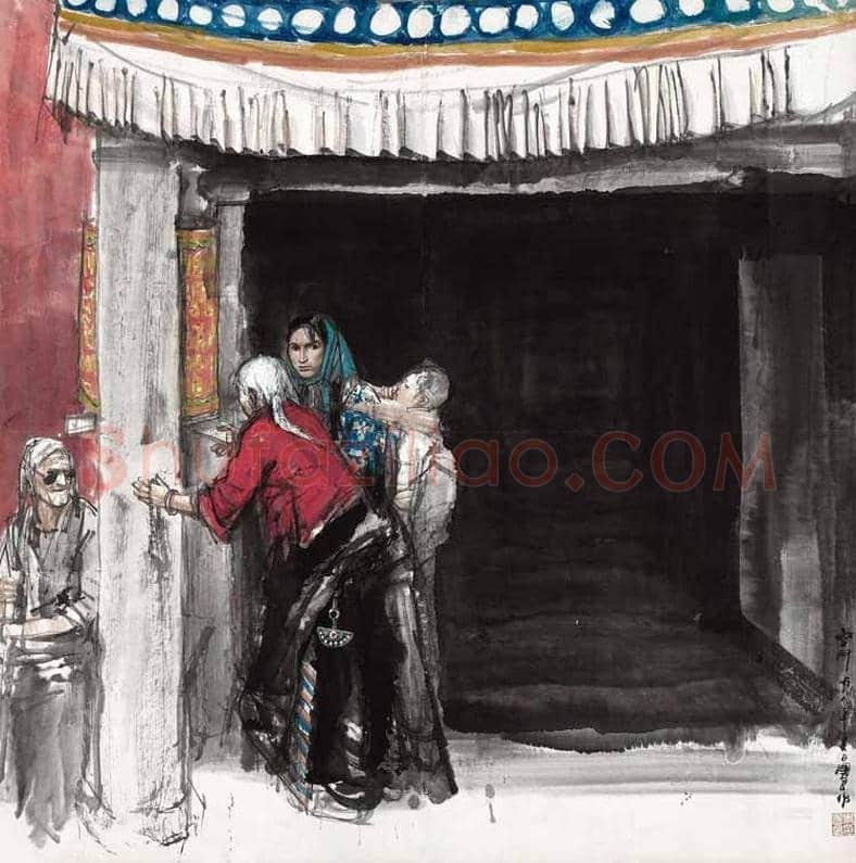 画僧史国良西藏风情人物画！ | 书画常识