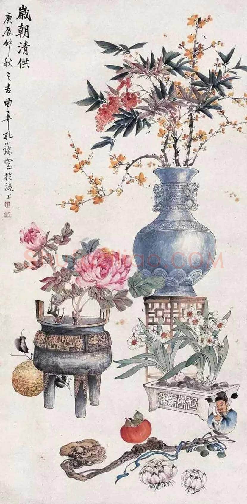 孔小瑜博古画欣赏 | 书画百科