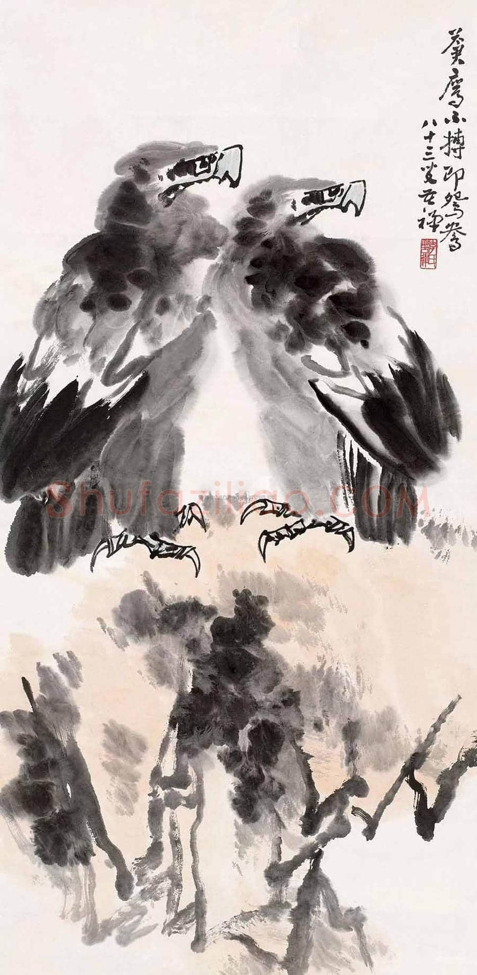 李苦禅笔下最贵的鹰都有哪些! | 书画学堂