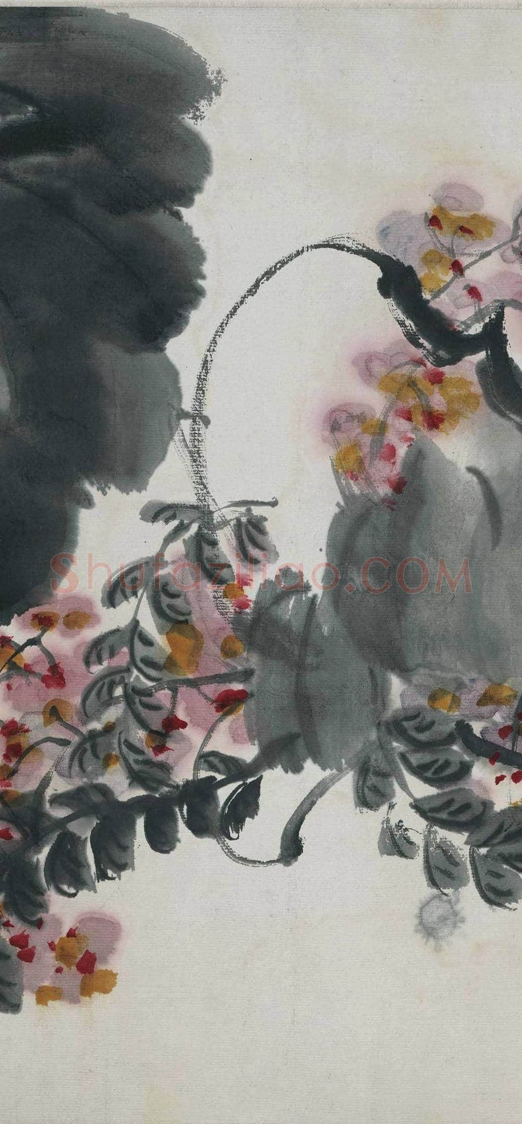 齐白石《折枝花卉长卷》 图赏 | 著名国画图片