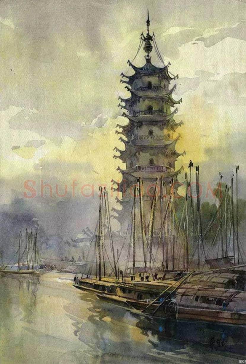 华宜玉水彩作品欣赏 | 书画讲解