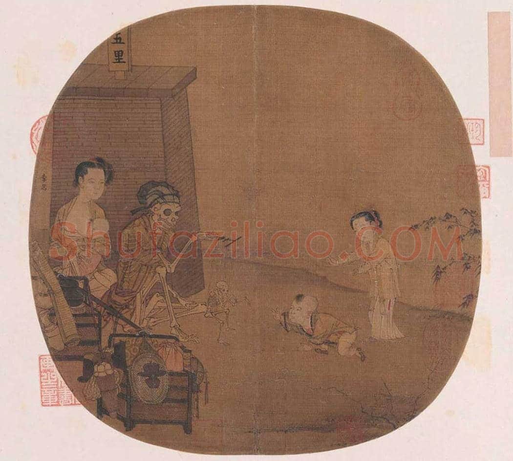 李嵩作品《骷髅幻戏图》欣赏 | 著名国画鉴赏
