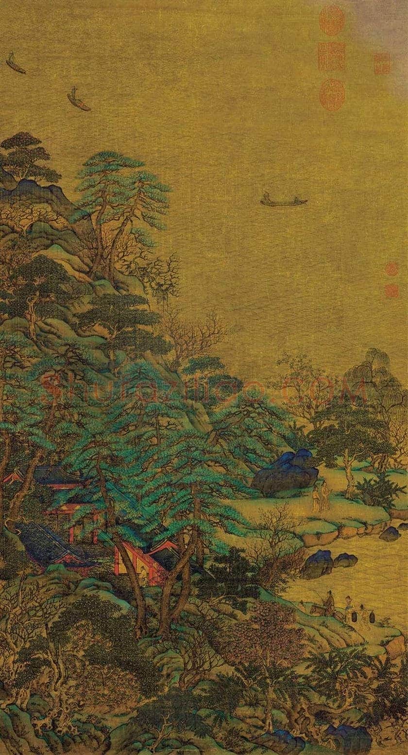 李思训《江帆楼阁图》欣赏 | 书画科普