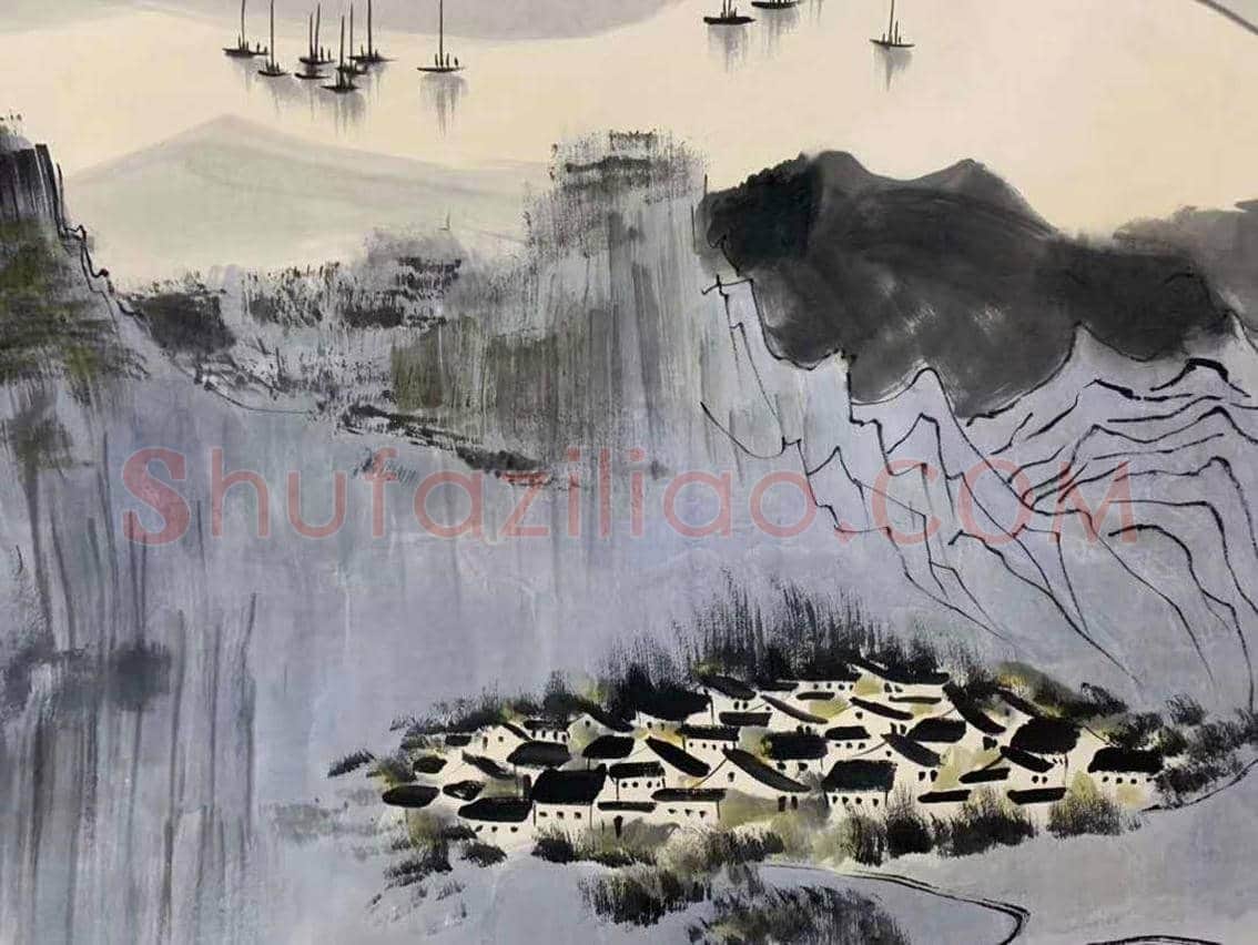 吴冠中丈二《漓江》,重磅巨献! | 国画赏析