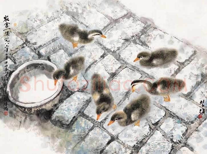 方楚雄工笔动物欣赏,很有乡土气息 | 书画资料