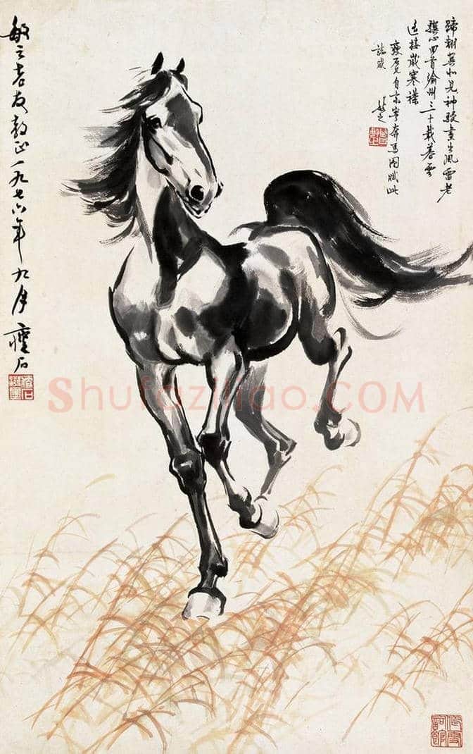 尹瘦石画马作品欣赏 | 书画资料