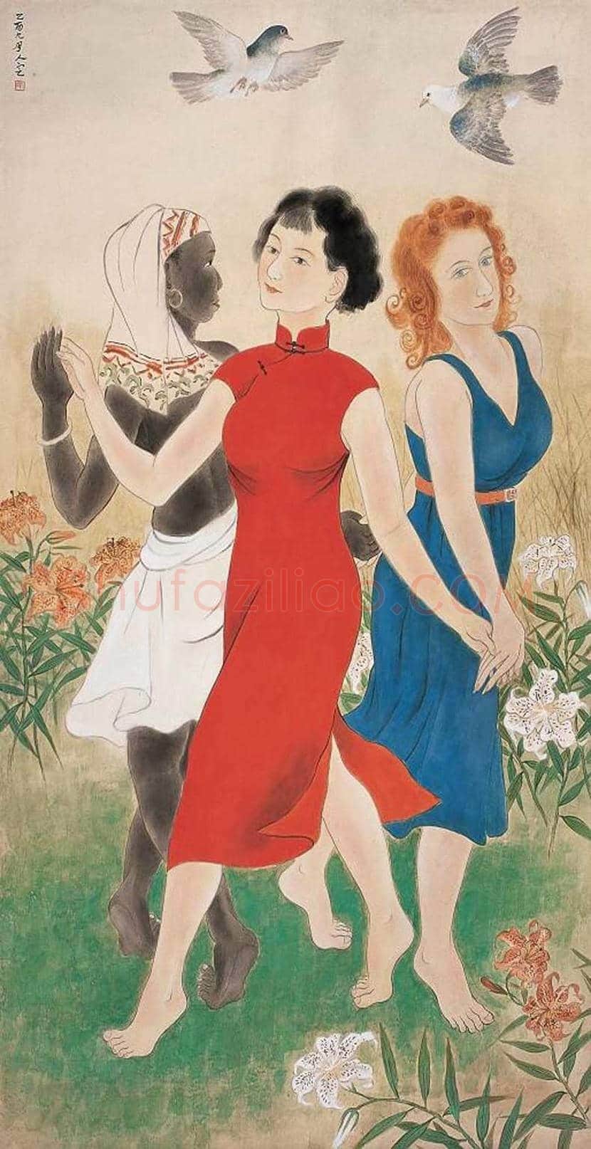 方人定人物画作品欣赏 | 书画科普