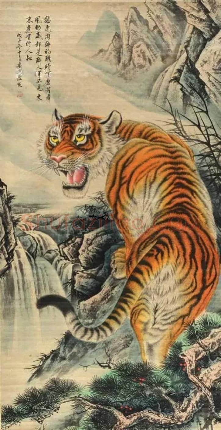 张善孖画虎作品欣赏及拍卖价格 | 书画百科