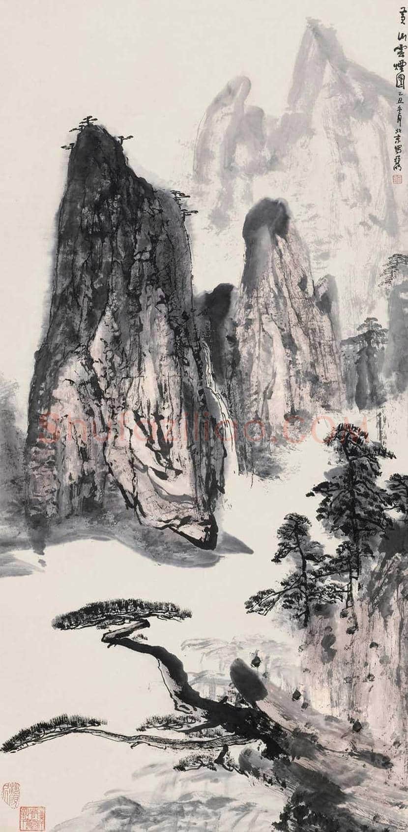 亚明山水画作品欣赏 | 书画资料