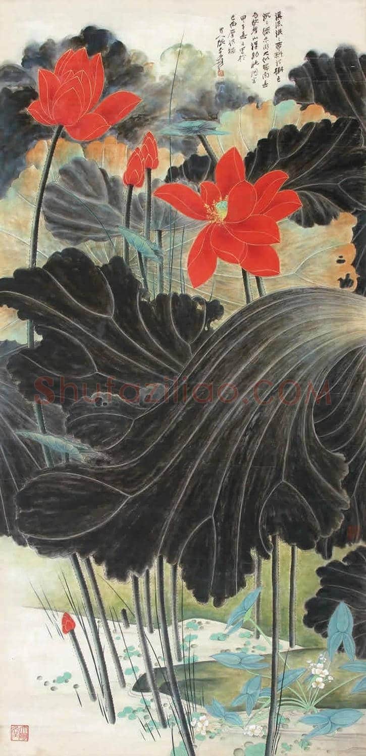 齐白石张大千到底谁的荷花作品贵? | 书画资料