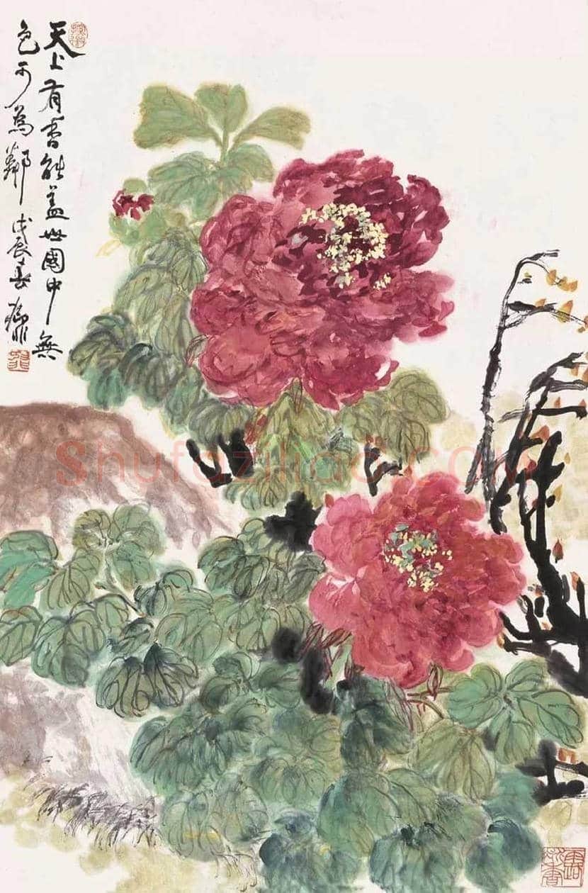 陆抑非牡丹作品欣赏 | 书画科普