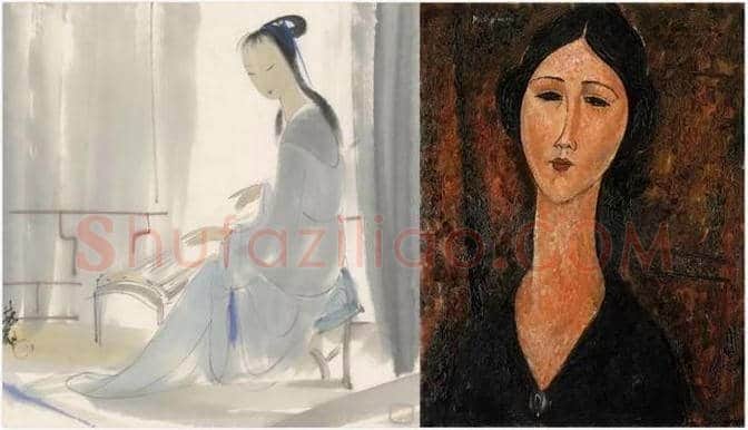 林风眠:玩方形构图，把古装仕女画出西洋风 | 书画知识