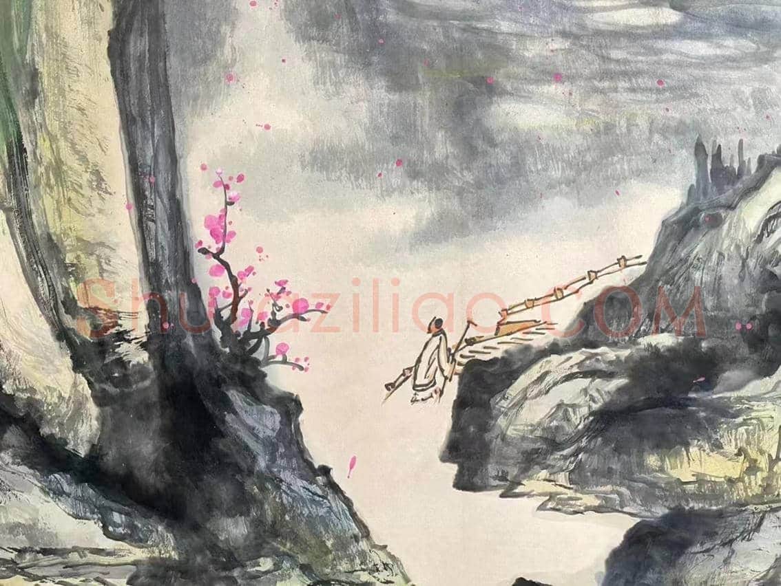 张大千丈二钜制《登山临水》,馆藏臻绝之作! | 国画图片