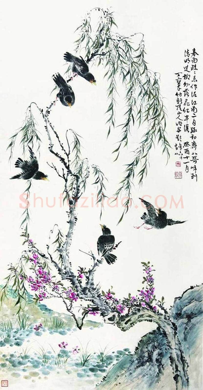 丁宝书花鸟画作品欣赏 | 书画科普