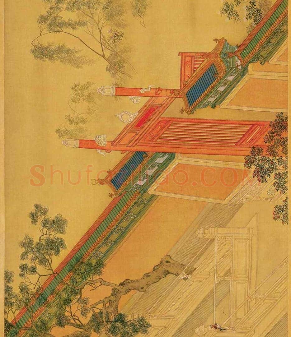 仇英《汉宫春晓》 ,重彩仕女第一长卷 | 著名国画鉴赏