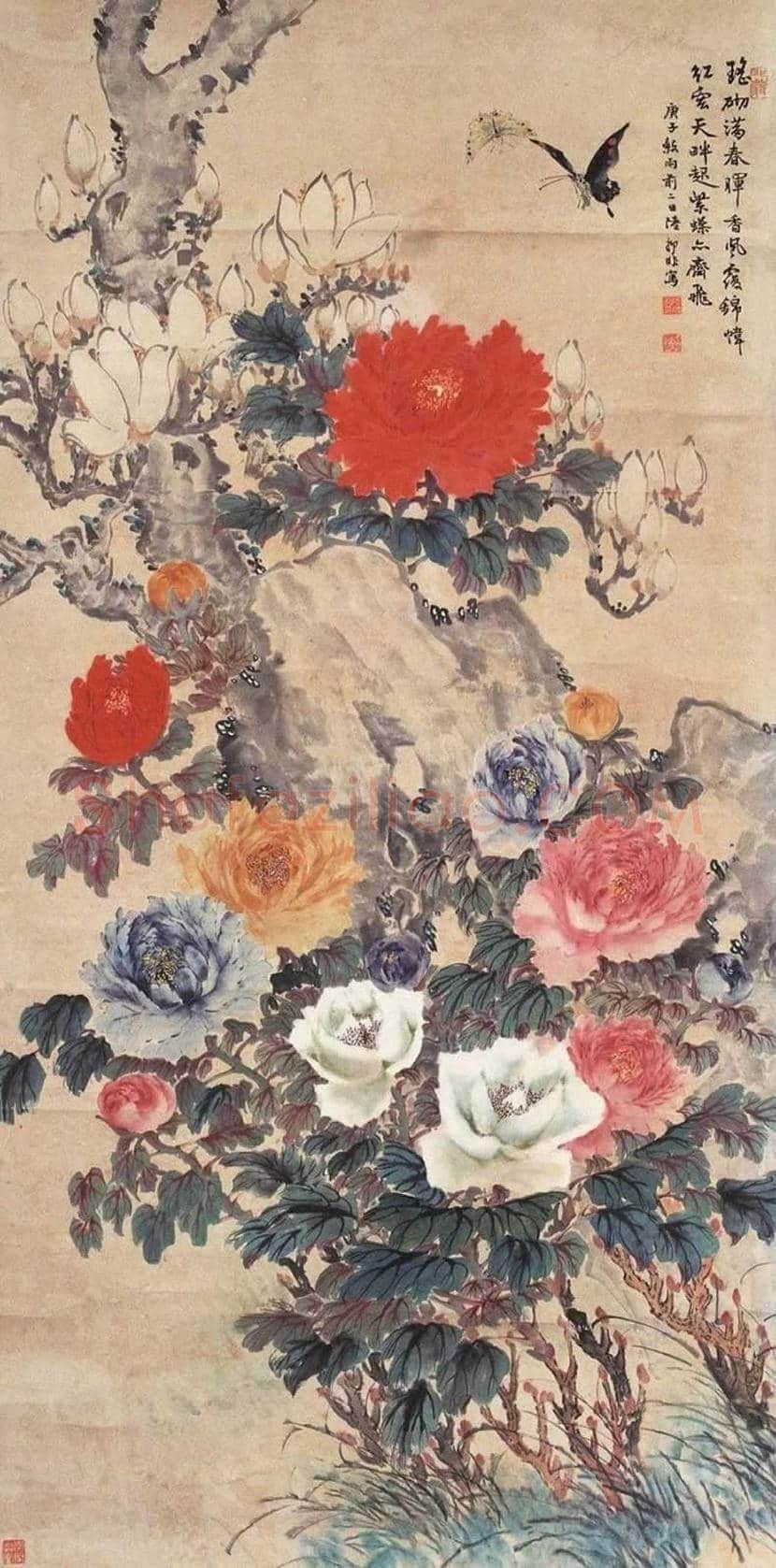 陆抑非牡丹作品欣赏 | 书画科普