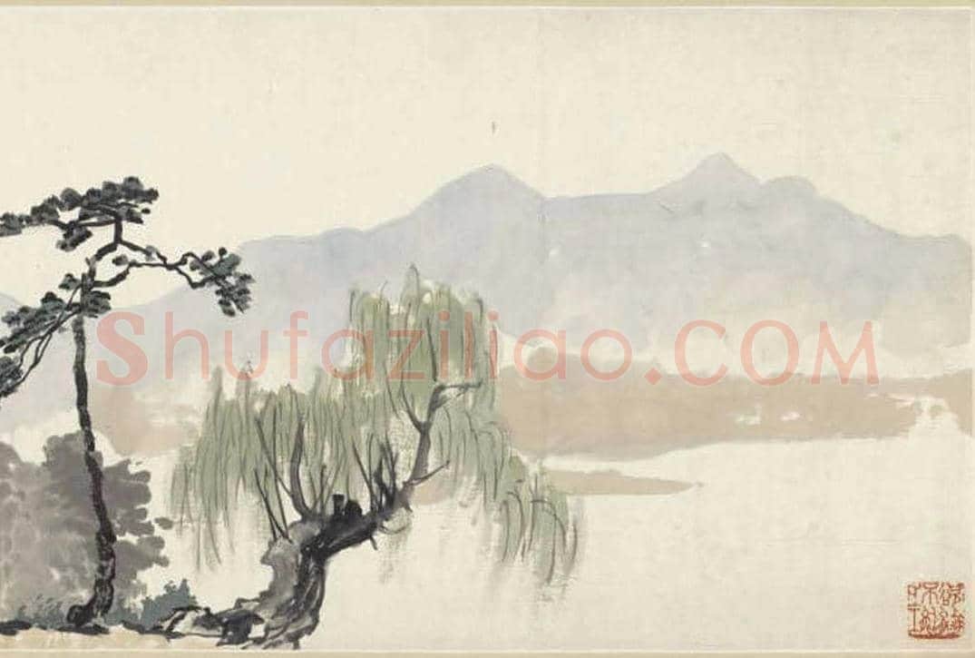 徐悲鸿手卷《春山驴背图》欣赏 | 书画百科