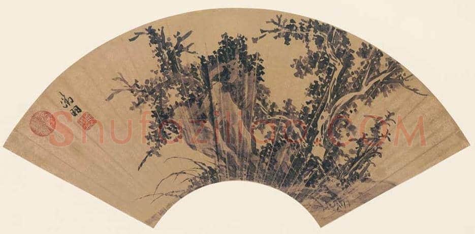文徵明扇面画图赏《文徵明便面畫选集》 | 著名国画图片