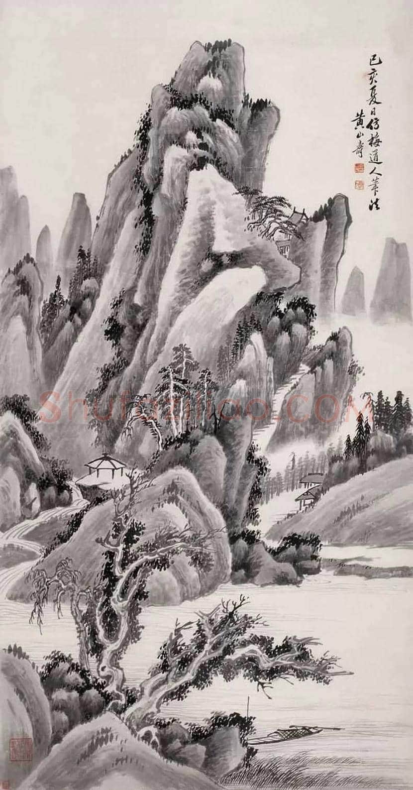 黄山寿山水画作品欣赏 | 书画科普