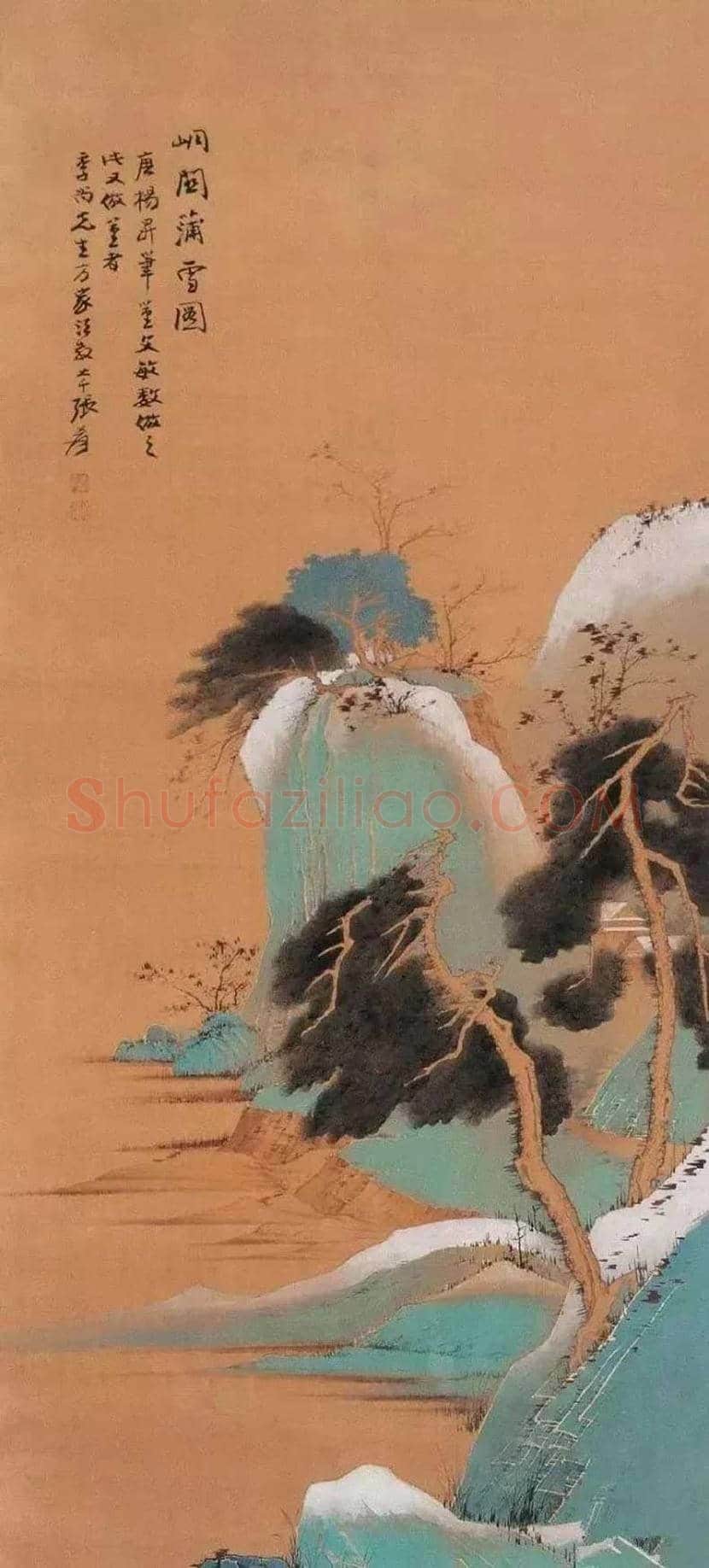 张大千笔下的雪景山水,沁人心脾! | 书画学堂