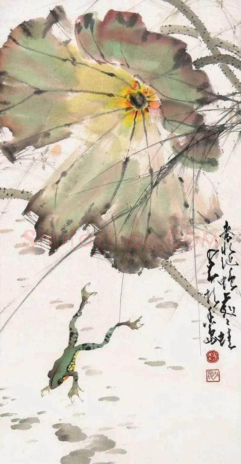 赵少昂的夏日荷塘，美！ | 书画资料