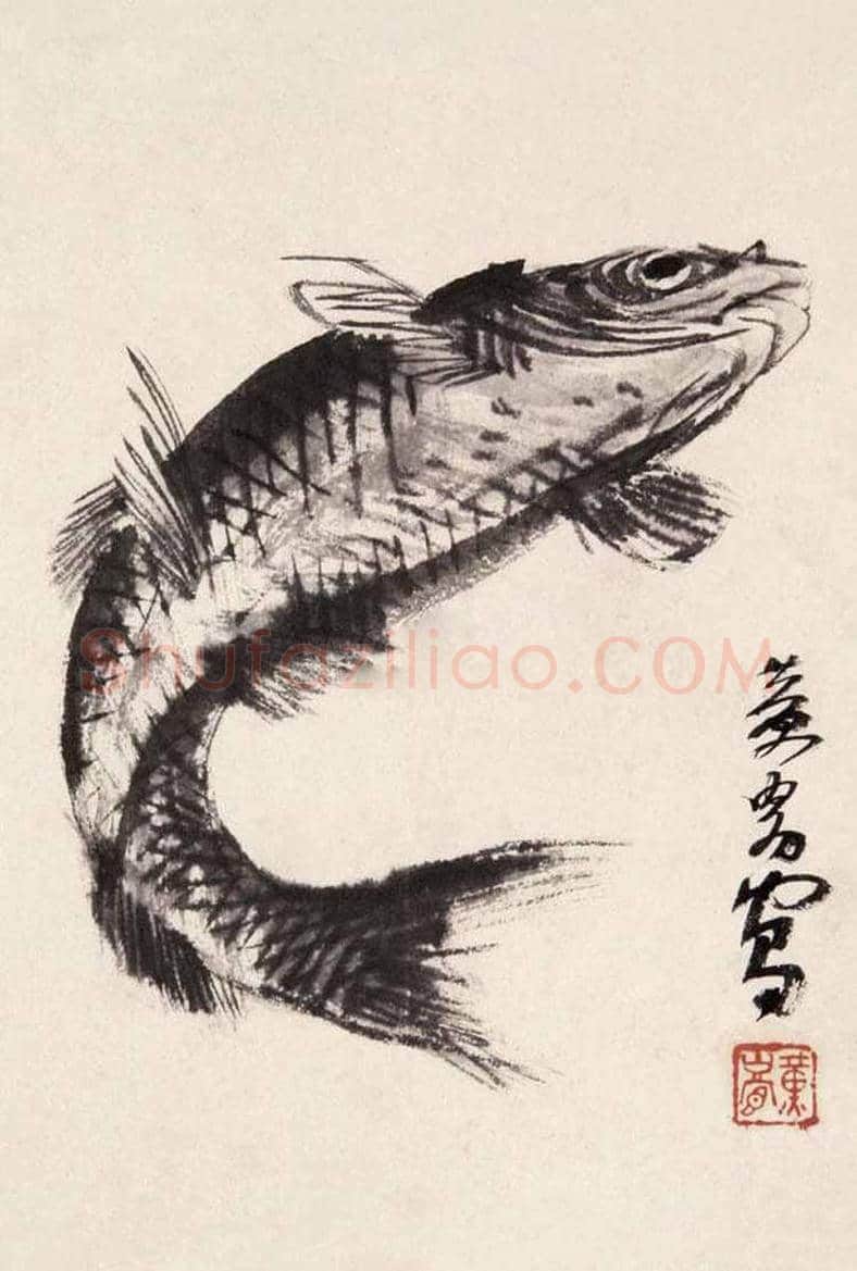 黄胄画鱼作品欣赏 | 书画科普