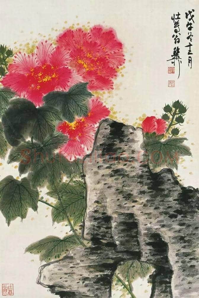 谢稚柳等名家笔下芙蓉花开 | 书画百科
