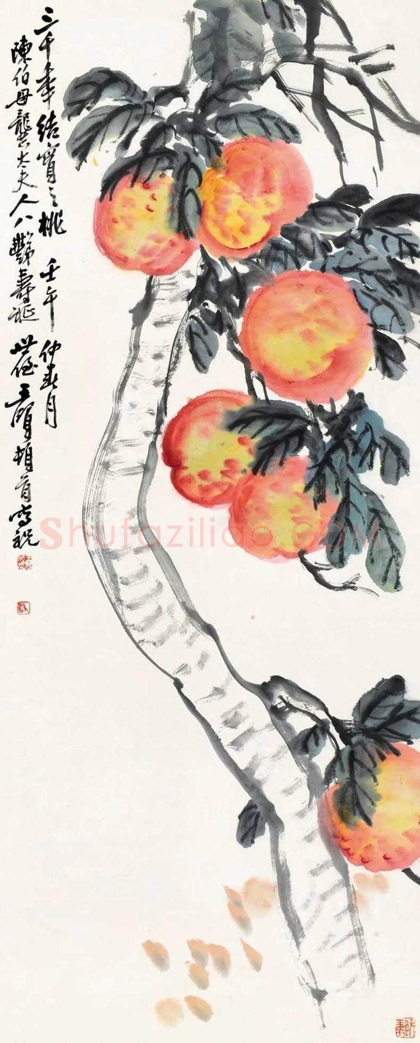 王个簃花鸟画作品欣赏 | 书画文摘