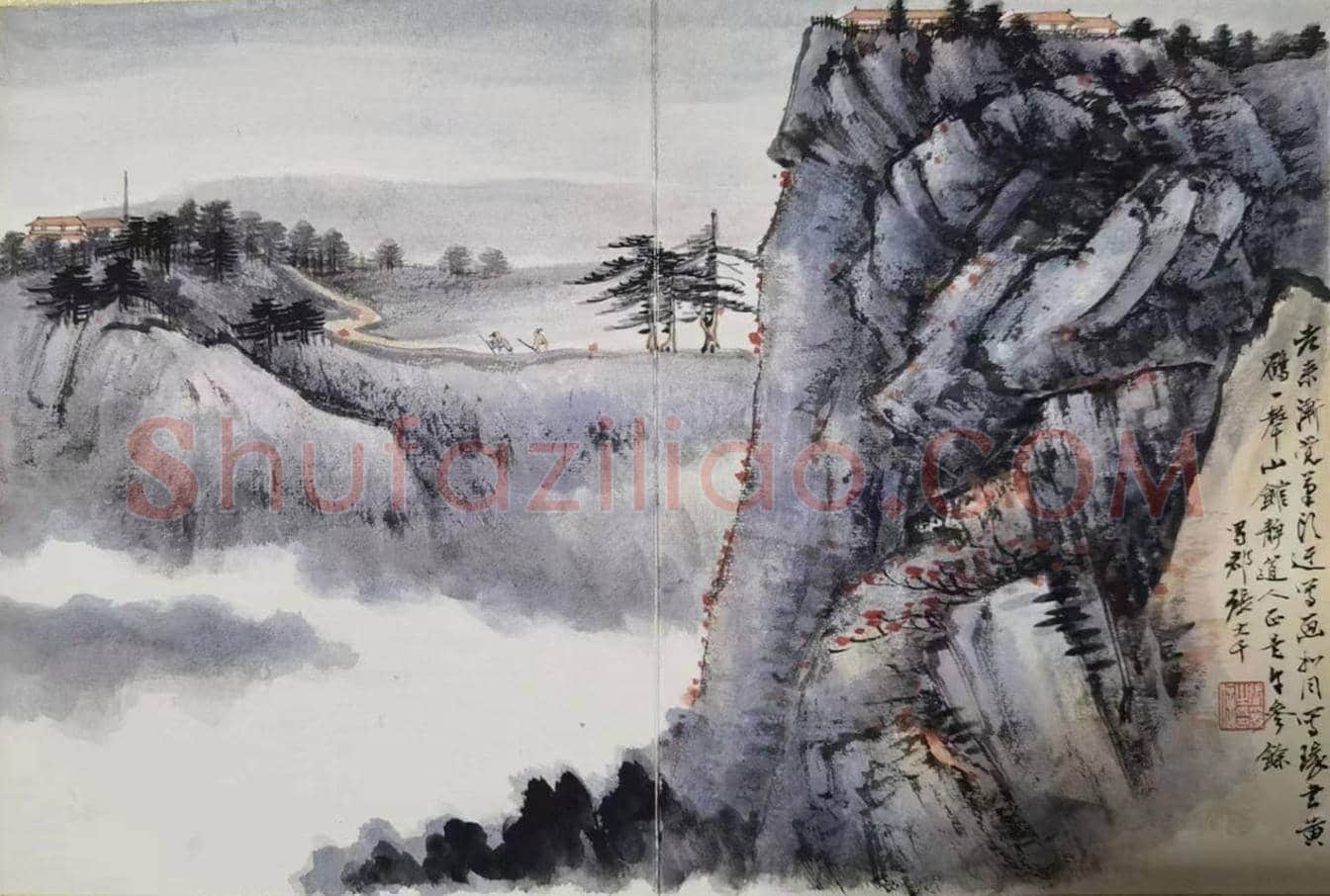 钱镜塘旧藏——张大千《山水十四胜景》册 | 国画赏析